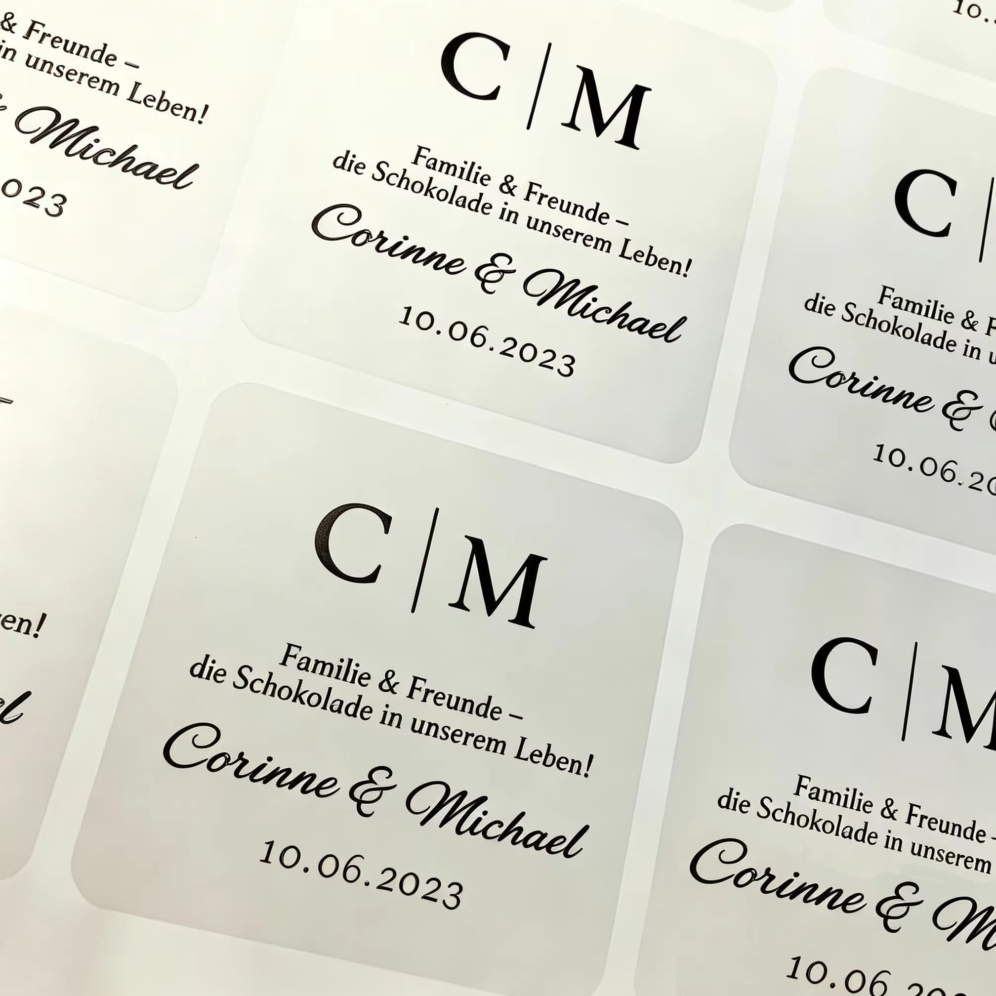Personalised Candle Label - 100 folhas de adesivos personalizados para