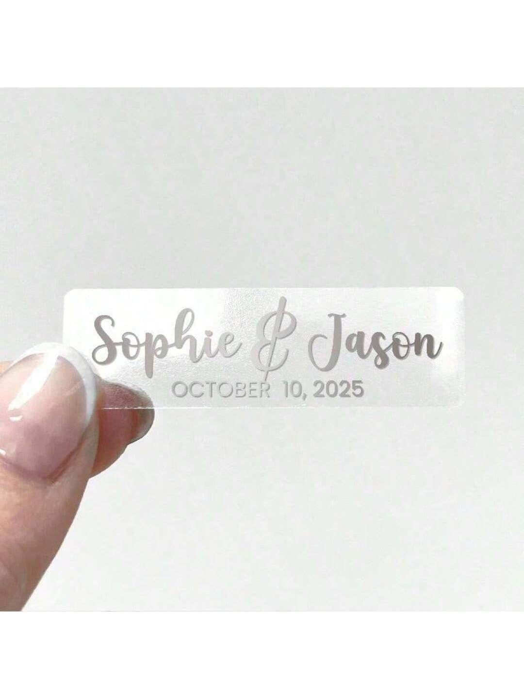 Etiquetas de casamento transpa - Personalised Candle Label avaliação e preço