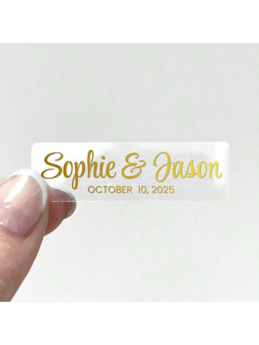 Etiquetas de casamento transpa - Personalised Candle Label avaliação e preço